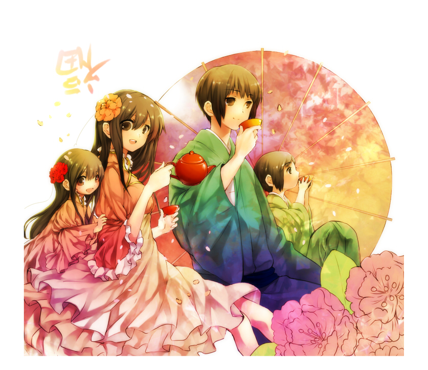 japan and taiwan (axis powers hetalia) drawn by hana_(yui)