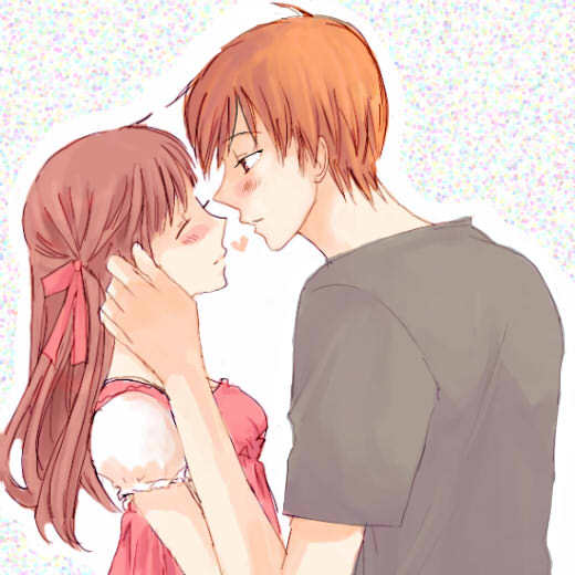 honda tohru and sohma kyou (fruits basket) drawn by usuikoromo