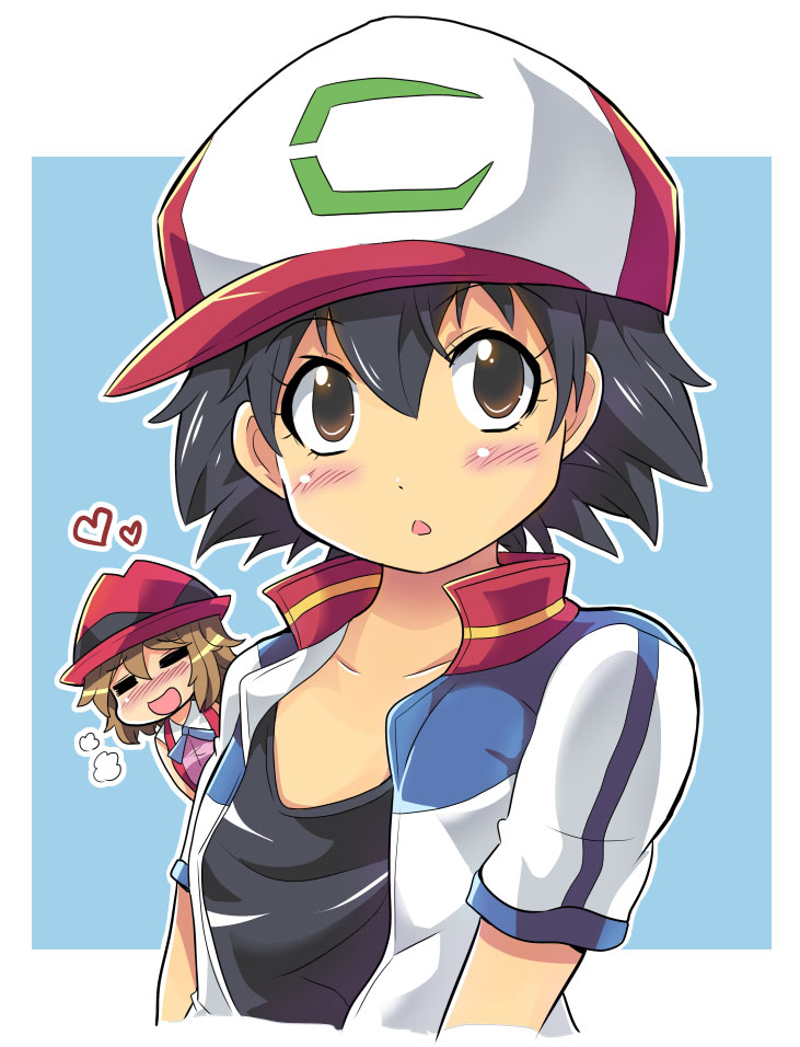 ash ketchum and serena (pokemon and 2 more) drawn by colonel_aki