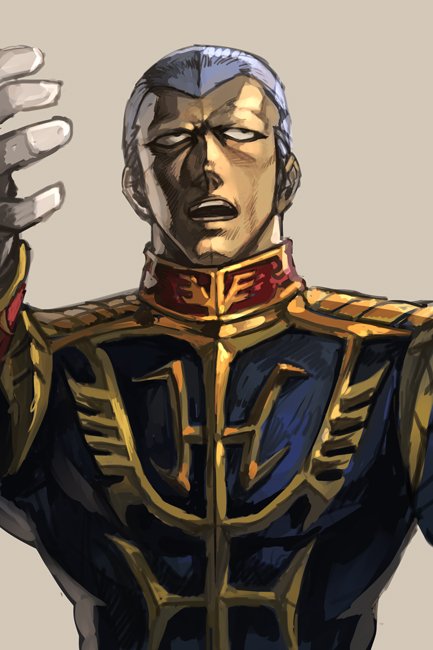 gihren zabi (gundam and 1 more) drawn by hungry_clicker