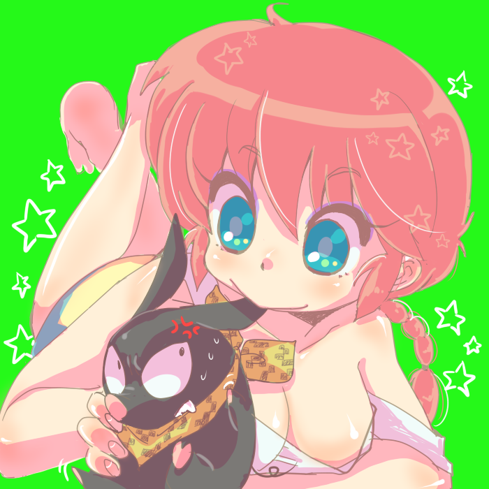 ranma-chan and p-chan (ranma 1/2) drawn by hoshino_lala