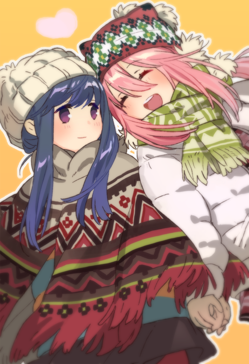 shima rin and kagamihara nadeshiko (yurucamp) drawn by tsumugi15