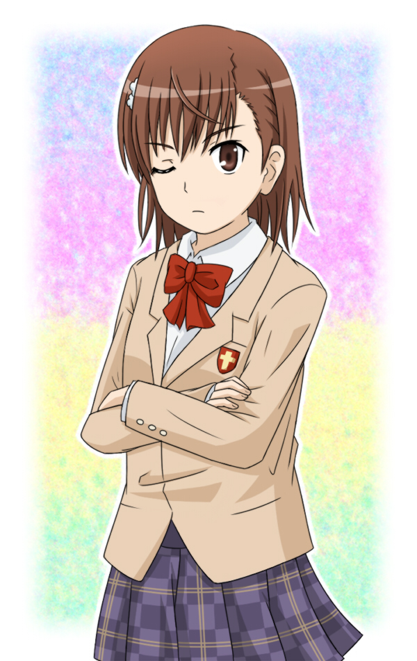 misaka mikoto (toaru majutsu no index and 1 more) drawn by akihitohappy
