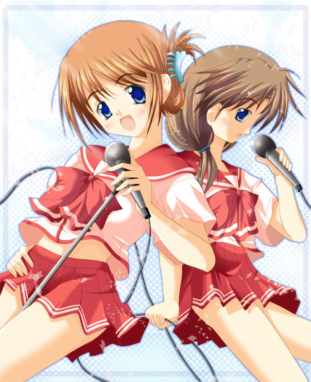 komaki manaka and komaki ikuno (to heart and 1 more) drawn by takase_shin'ya