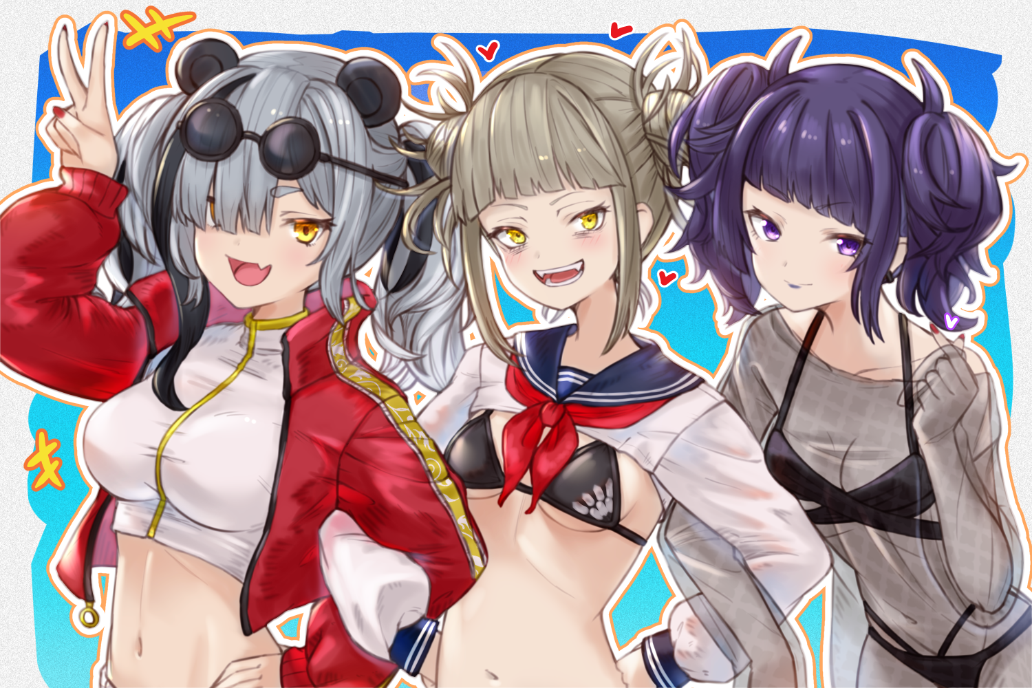 toga himiko, tanaka mamimi, feater, and feater (idolmaster and 3 more)  drawn by nandesu | Danbooru
