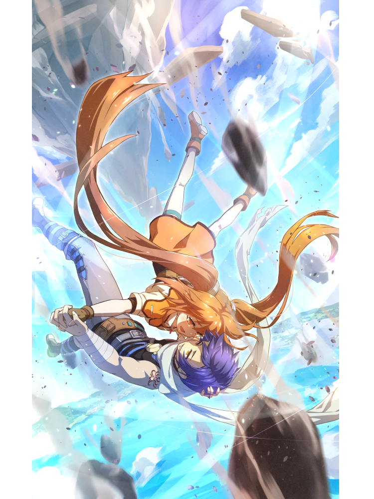 estelle bright and joshua bright (eiyuu densetsu and 1 more) drawn by funa_(33781408)