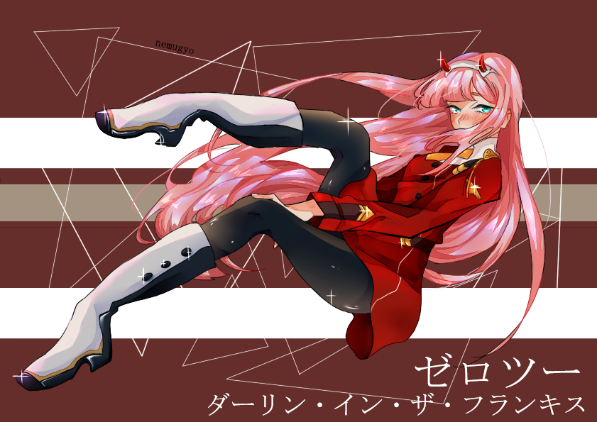 zero two (darling in the franxx) drawn by fukamori_kotori