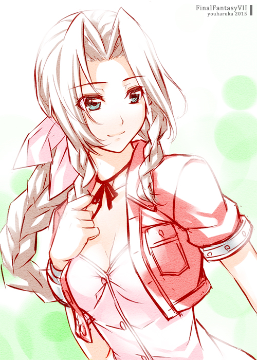 aerith gainsborough (final fantasy and 1 more) drawn by you_haruka