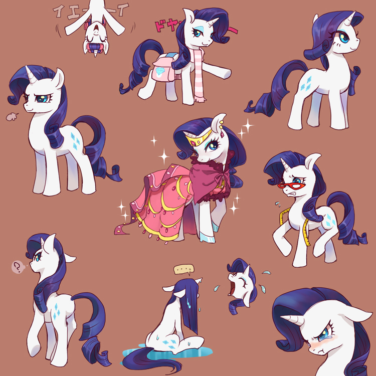 rarity (my little pony and 1 more) drawn by murai_shinobu