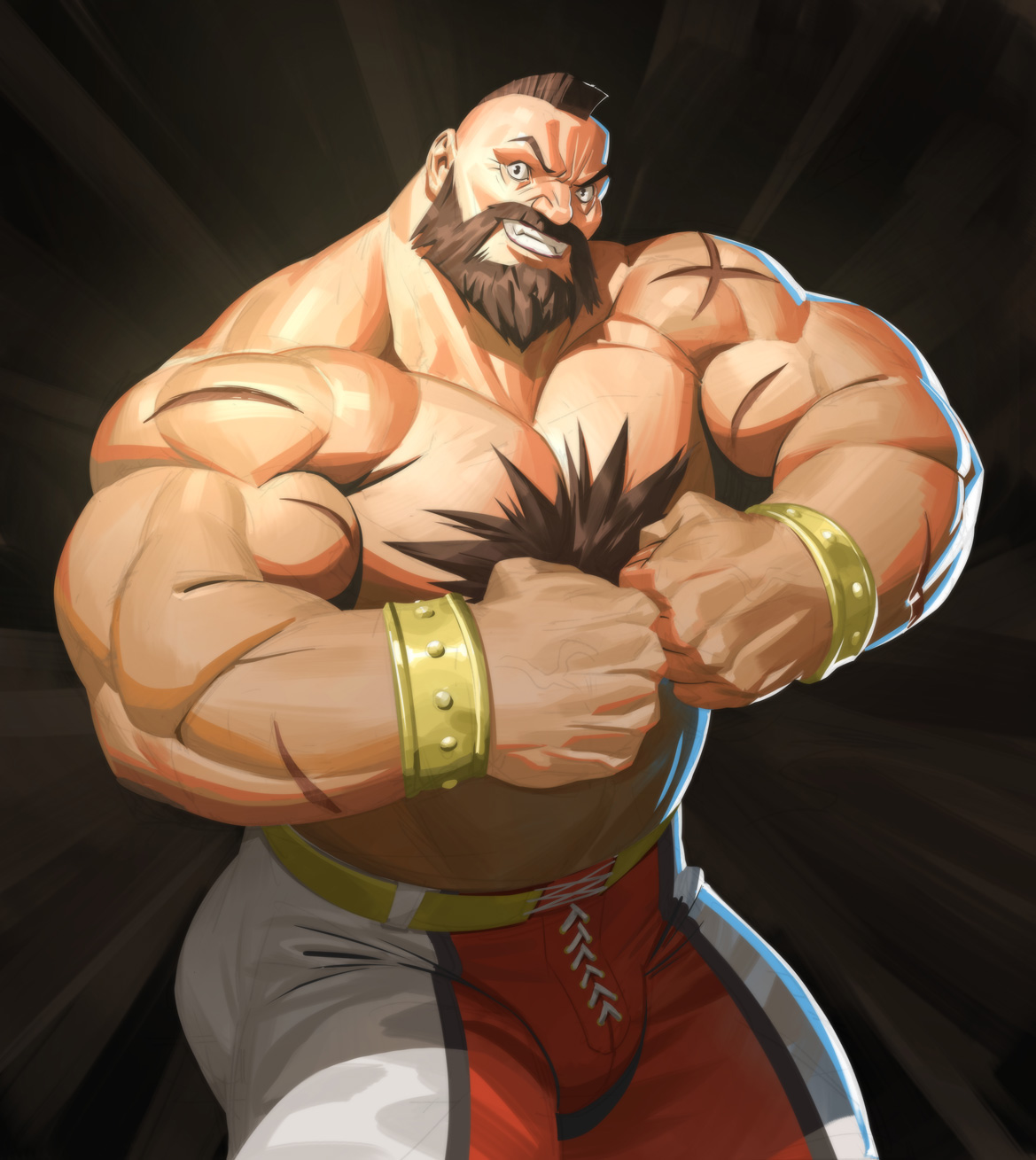 zangief (street fighter and 1 more) drawn by nesskain