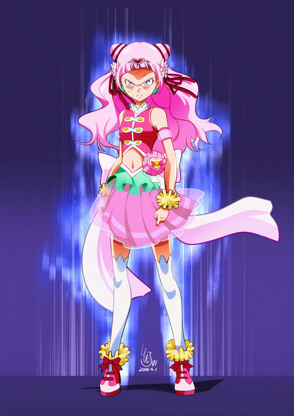 nono hana and cure yell (precure and 3 more) drawn by tomo5656ky