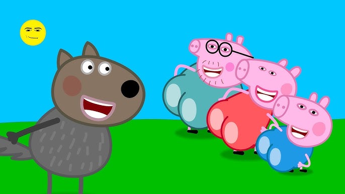 peppa pig, george pig, daddy pig, and danny dog (peppa pig)