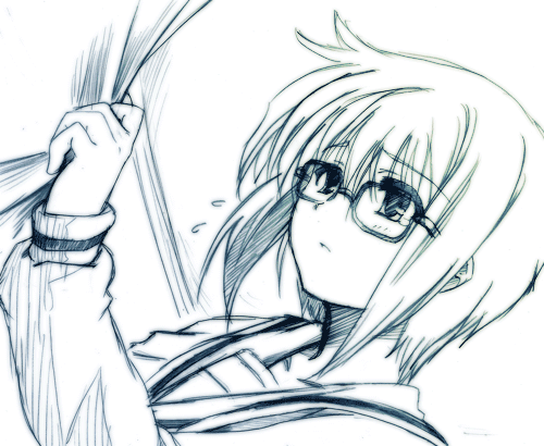 nagato yuki (suzumiya haruhi no yuuutsu and 1 more) drawn by cea_se