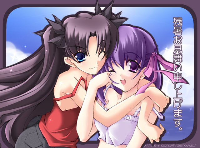 tohsaka rin and matou sakura (fate and 1 more) drawn by touya_(the-moon)