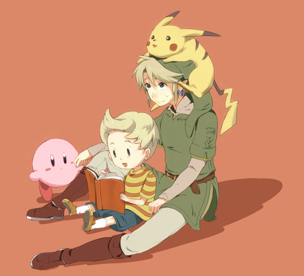 link, pikachu, kirby, and lucas (pokemon and 6 more)