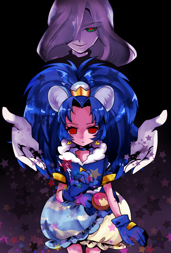 tategami aoi, cure gelato, and elisio (precure and 1 more) drawn by aihira_(aihira12)