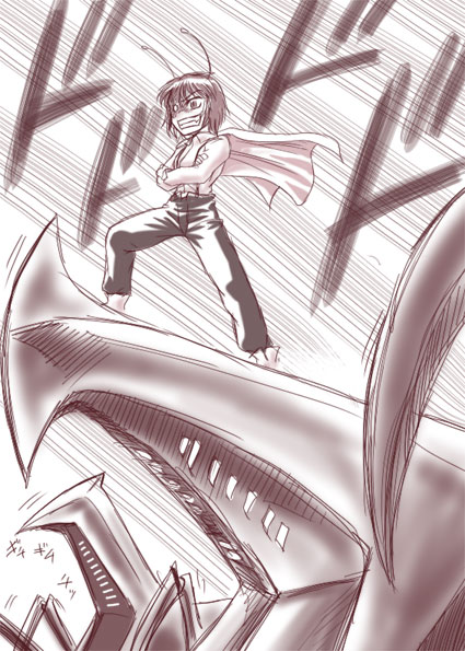 wriggle nightbug, arachnid, and warrior bug (touhou and 1 more) drawn by kisaragi_ryou_(sougetsu-tei)