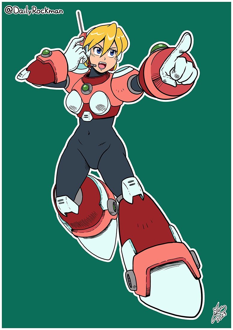 alia (mega man and 1 more) drawn by dailyrockman