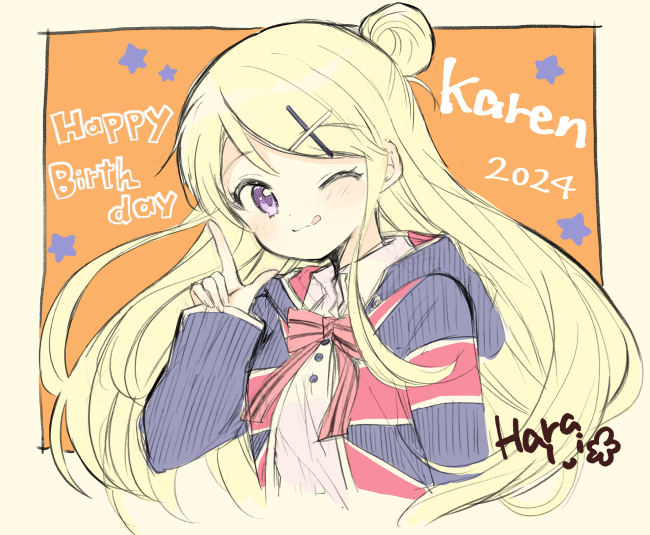 kujou karen (kin-iro mosaic) drawn by hara_yui