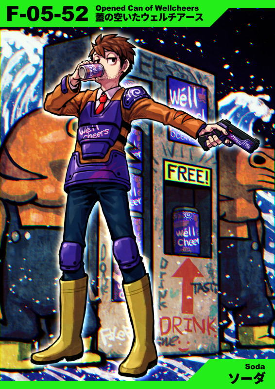 nugget, employee, and opened can of wellcheers (project moon and 1 more) drawn by meimaru_inuchiyo