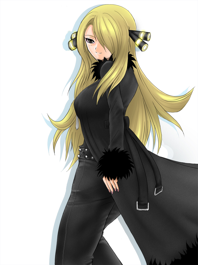 cynthia (pokemon and 1 more) drawn by erugiza