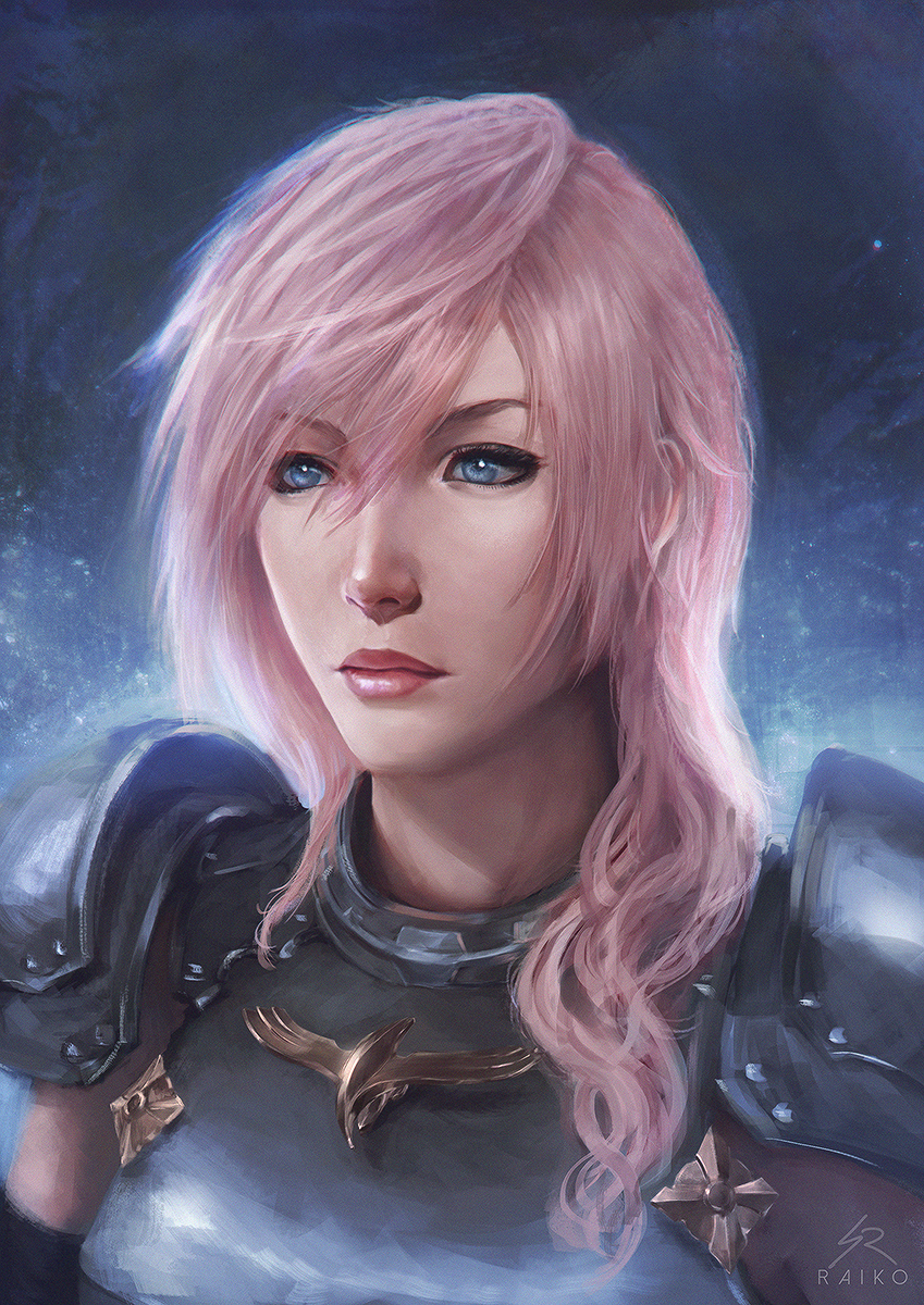 lightning farron (final fantasy and 1 more) drawn by raikoart