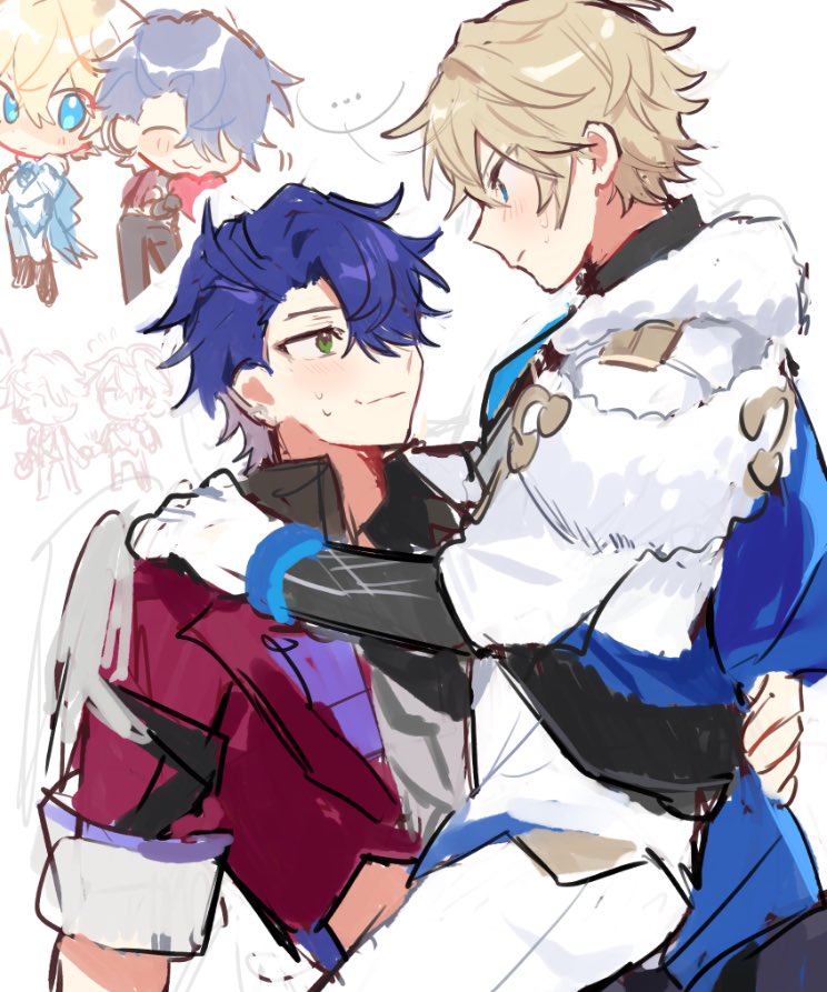 sampo koski and gepard landau (honkai and 1 more) drawn by umenampo