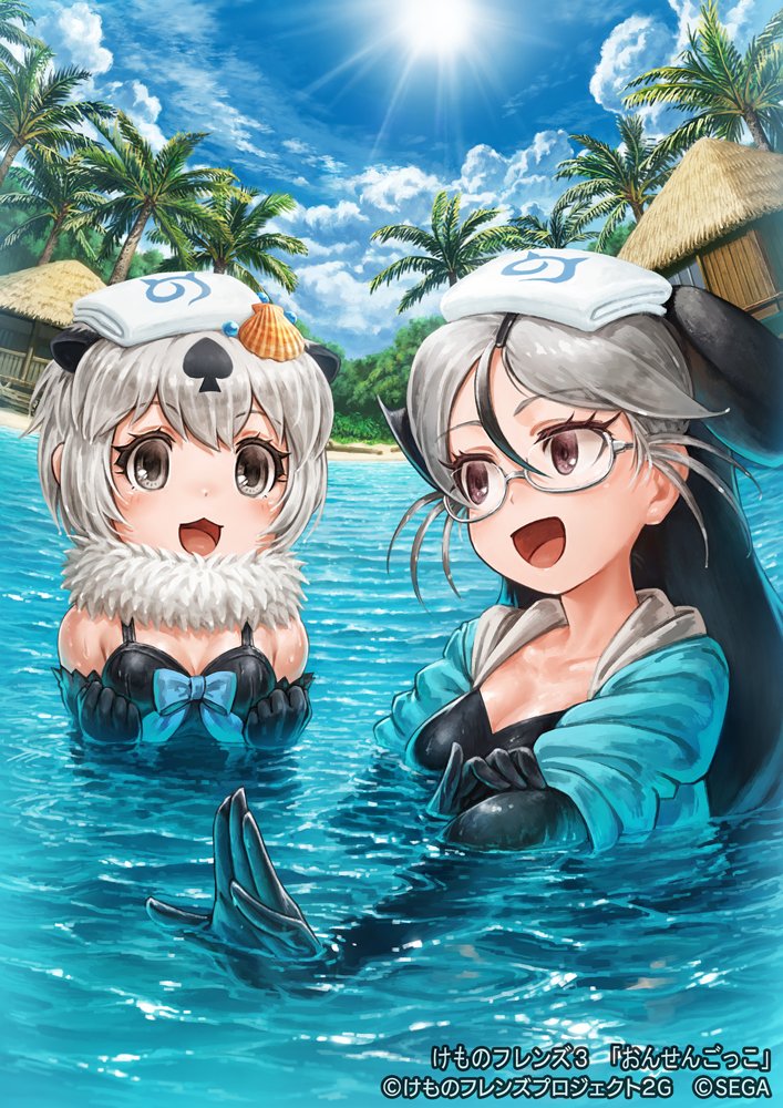 california sea lion and californian sea otter (kemono friends and 1 more) drawn by oyu_udon
