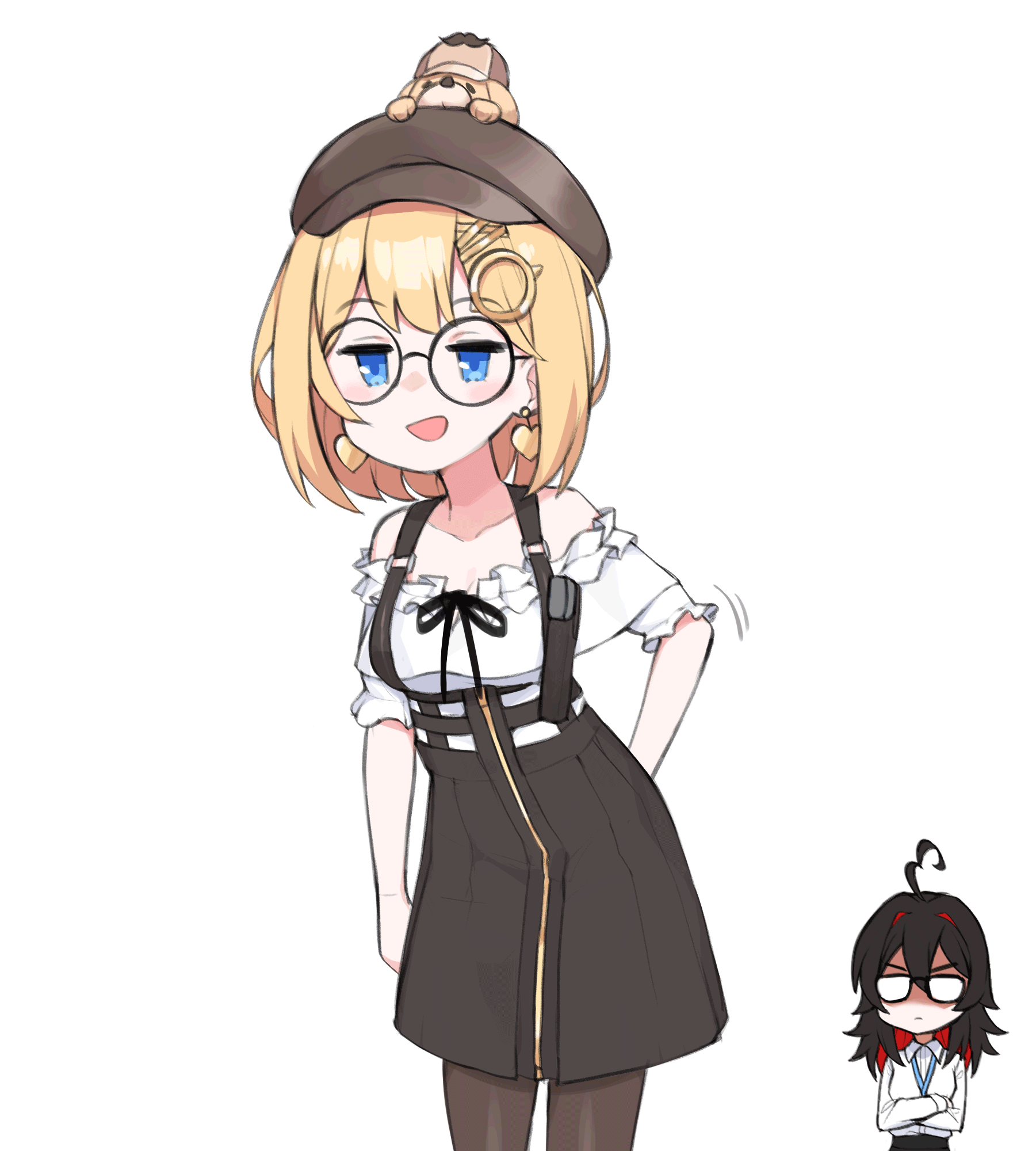 watson amelia, bubba, and enma-chan (hololive and 1 more) drawn by dasdokter