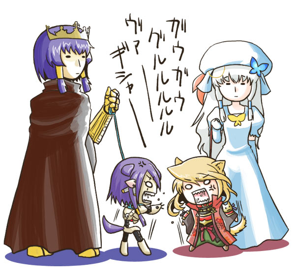olympia, kujura, gutrune, and seyfried (sekaiju no meikyuu and 1 more) drawn by kimonu_(kjsvry)