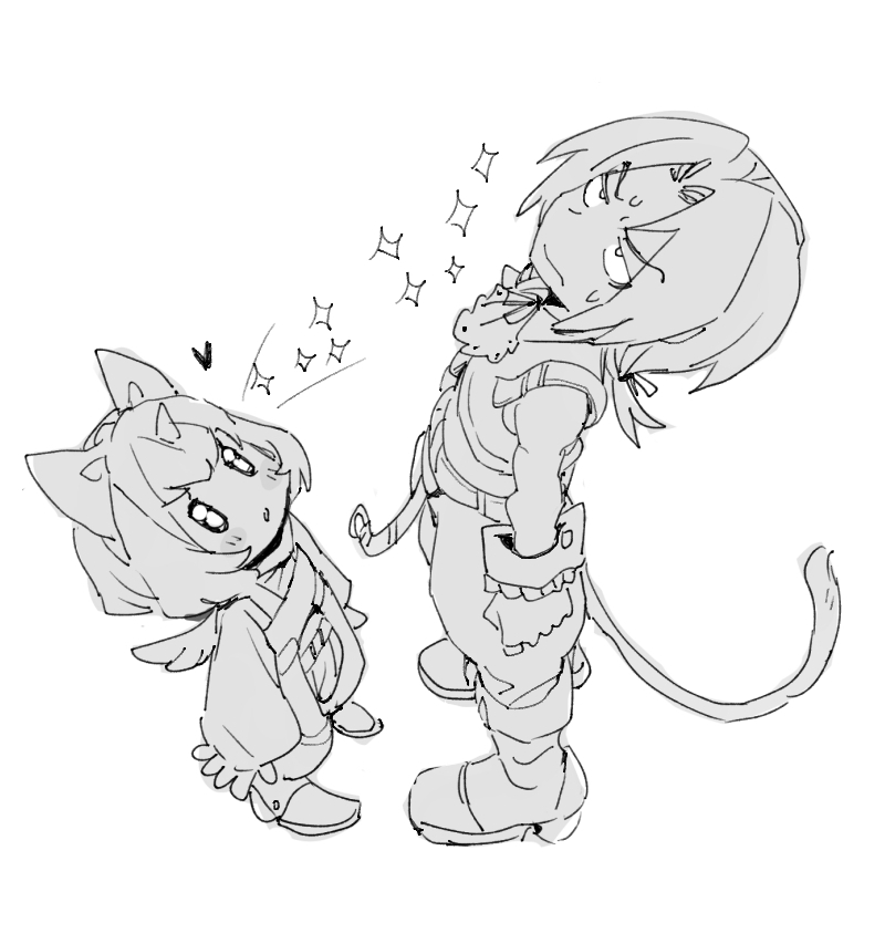 zidane tribal and eiko carol (final fantasy and 1 more) drawn by dede_(qwea_00000)