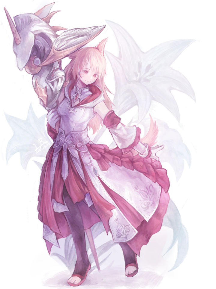 warrior of light and white mage (final fantasy and 1 more) drawn by lunaraven