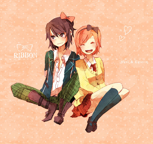 yuri lowell and estellise sidos heurassein (tales of and 1 more) drawn by conoha