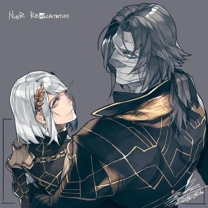 rion and dimos (nier and 1 more) drawn by hiryuu_(kugelcruor)