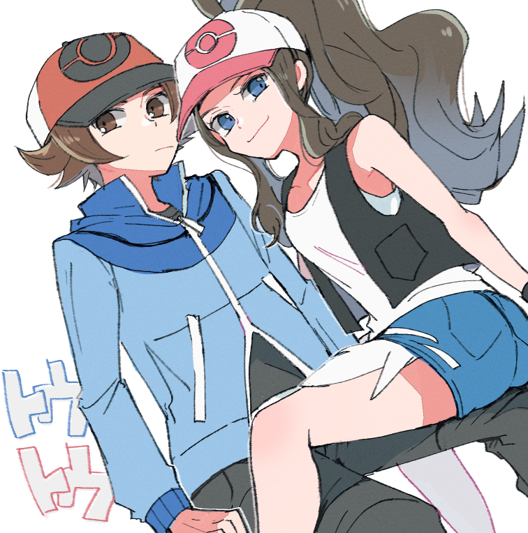 hilda and hilbert (pokemon and 1 more) drawn by atsumi_yoshioka