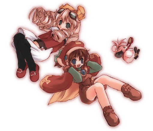 maria balthasar, marguerite fatima, and chu chu (xenogears) drawn by sagano_aoi