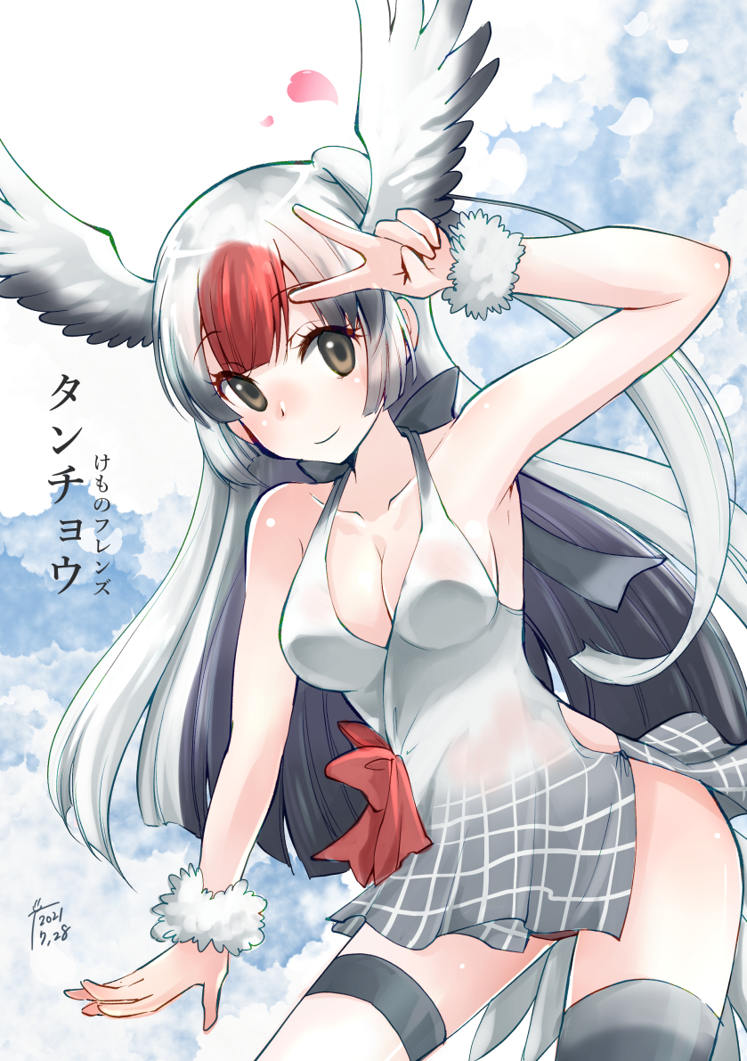 red-crowned crane (kemono friends) drawn by chiki_yuuko