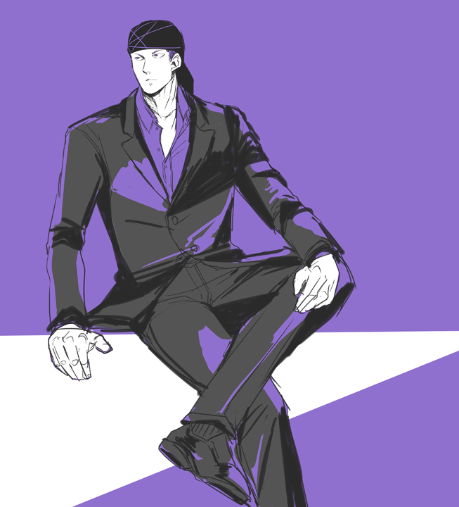 billy kane (the king of fighters and 1 more) drawn by yk_(waikeee)