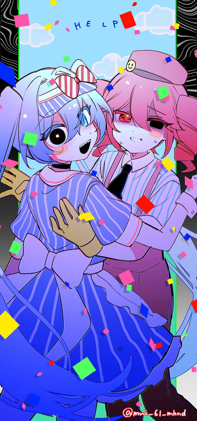 hatsune miku and kasane teto (vocaloid and 2 more) drawn by mihanada_mui