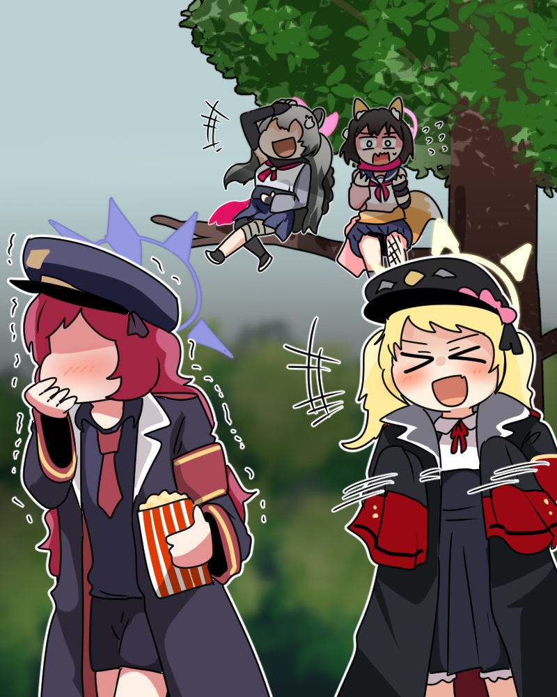 izuna, ibuki, iroha, and michiru (blue archive and 1 more) drawn by c/h