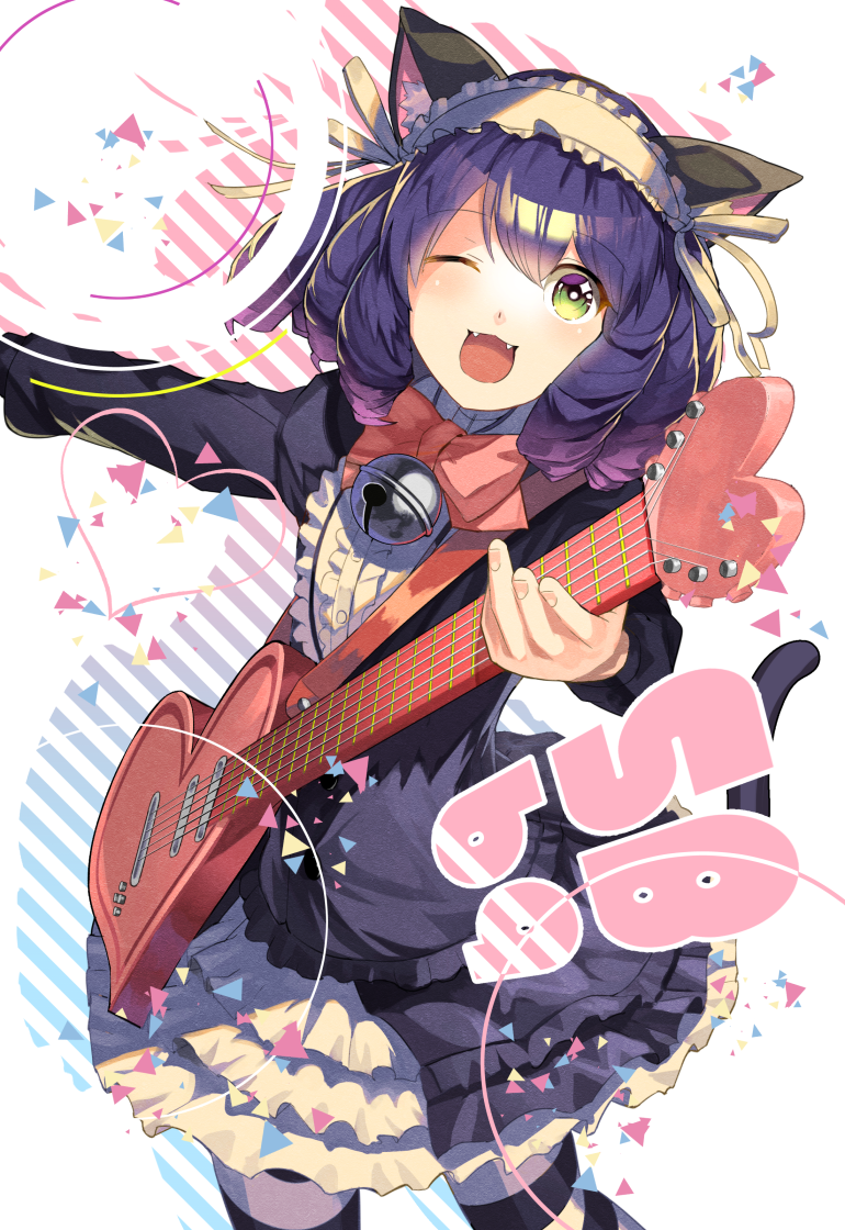 cyan and strawberry heart (show by rock!!) drawn by nekoma_tamaki