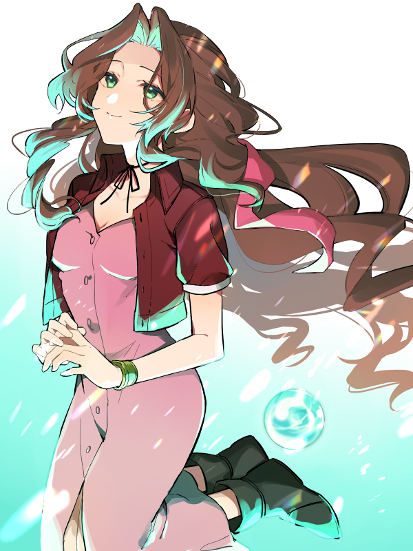aerith gainsborough (final fantasy and 1 more) drawn by tooru_(jux)