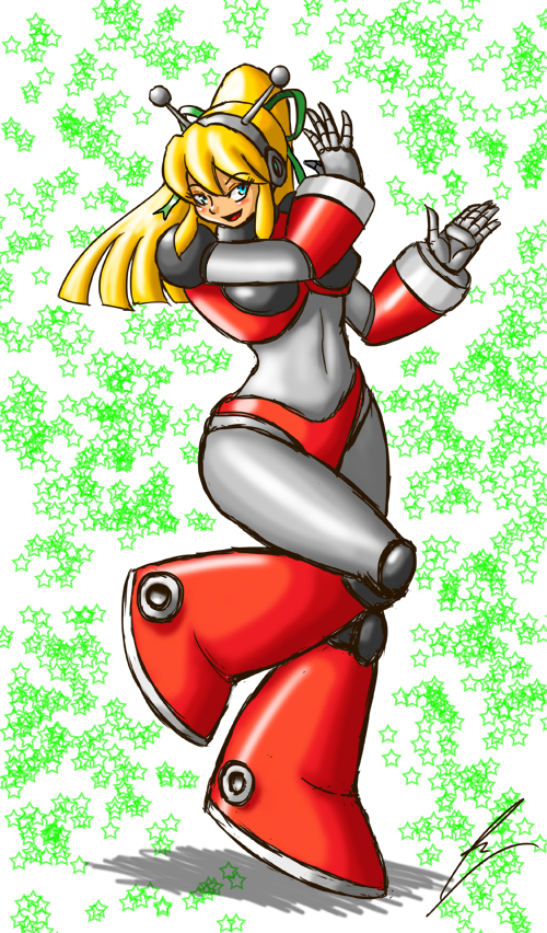 roll and hyper roll (mega man and 1 more) drawn by borockman