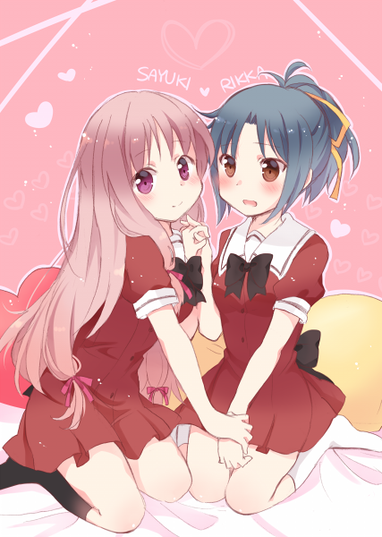 shinozaki rikka and shirakawa sayuki (sono hanabira ni kuchizuke wo) drawn by tarabagani