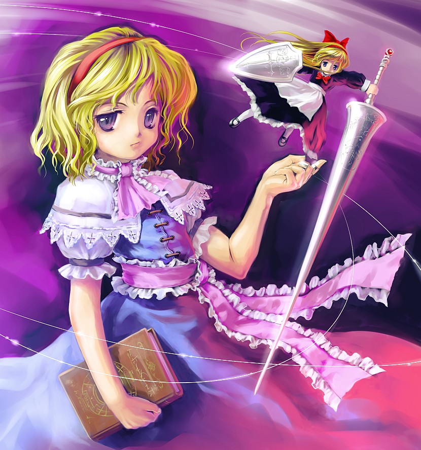 alice margatroid and shanghai doll (touhou) drawn by chikin