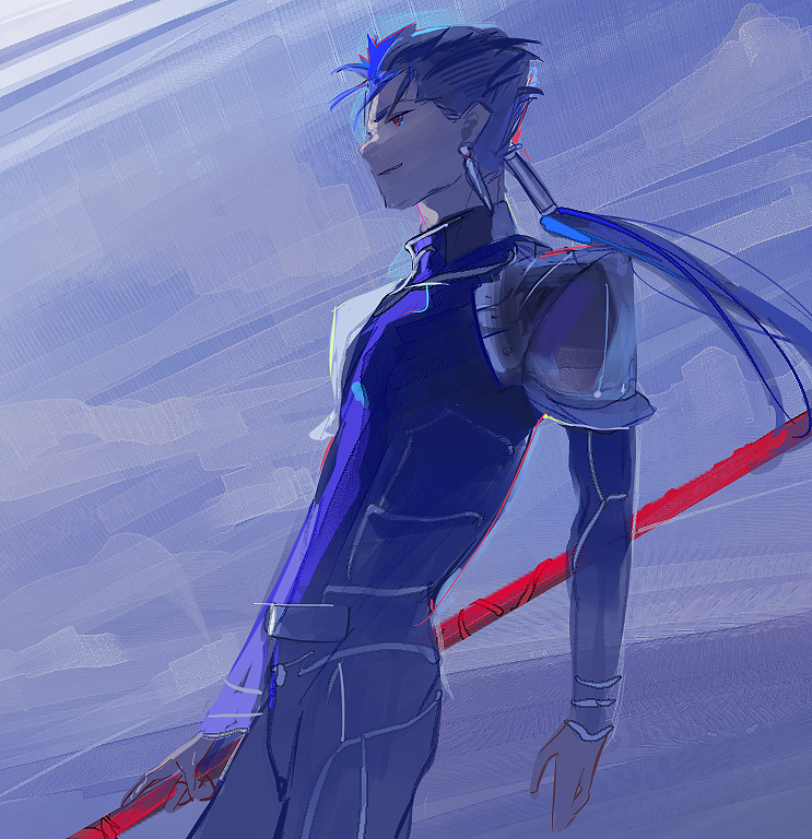 cu chulainn (fate and 1 more) drawn by ubwmitekure