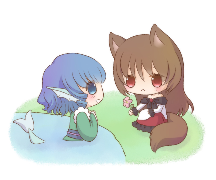 imaizumi kagerou and wakasagihime (touhou) drawn by hayabusa_koi