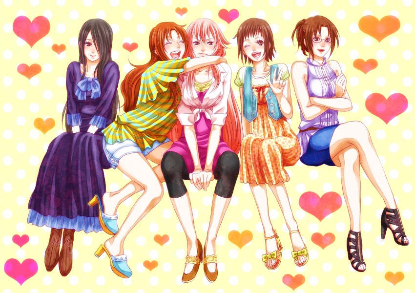 takanashi souta, takanashi kotori, takanashi nazuna, takanashi kozue, takanashi izumi, and 1 more (working!!) drawn by imai_(wana)