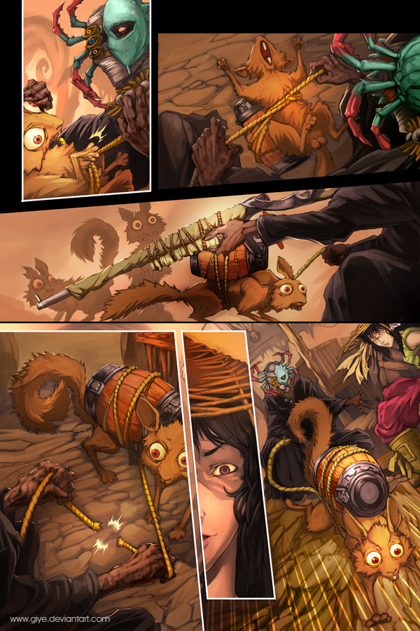 the hunter and rimat (xeno clash) drawn by giye
