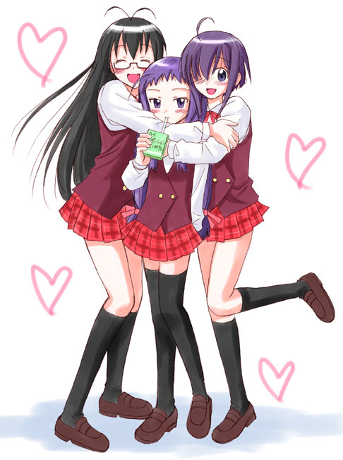 miyazaki nodoka, ayase yue, and saotome haruna (mahou sensei negima!) drawn by yuzu_(hide_and_seek)